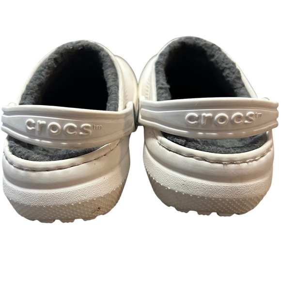 Crocs Insulated White Grey Kids Size 10 - Picture 6 of 6
